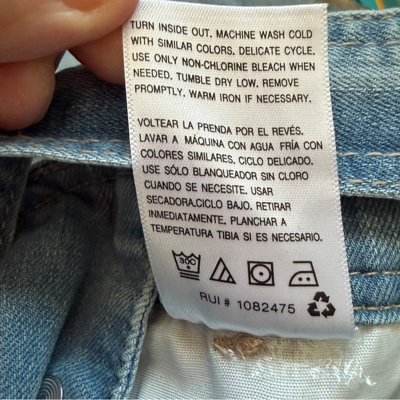 Wallflower Womens Distressed Denim Overalls Shortalls XL Blue Hipster Festival - Picture 8 of 8